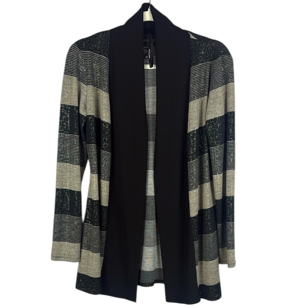 Vintage Frank Lyman Design Black and Gray Cardigan Sweater Size 2